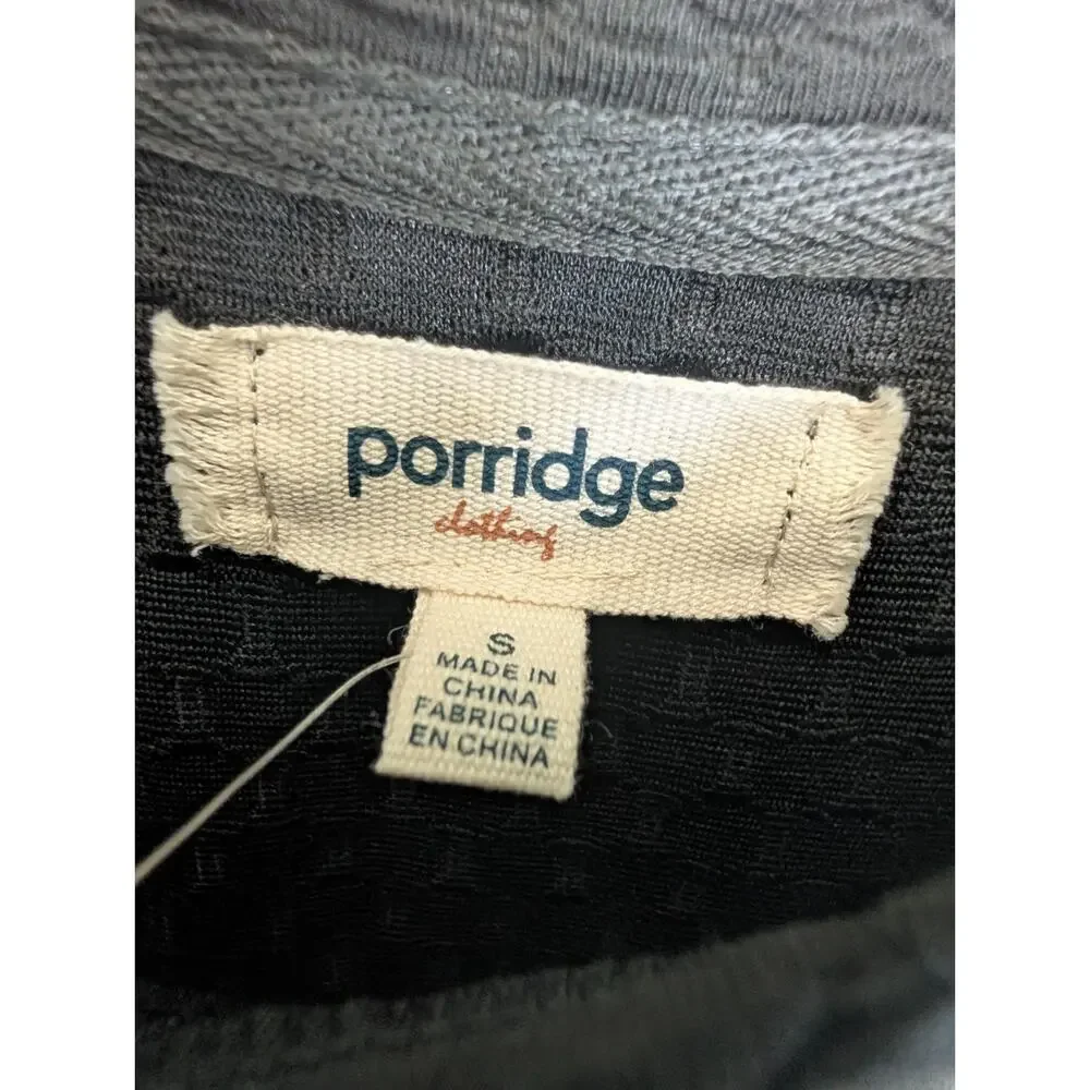 NWT Porridge Clothing Textured Top Womens S Black Sunglasses Lips Print Pullover